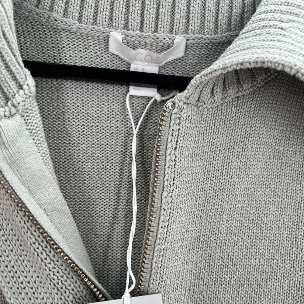 Cos Zip Up Chunky Knit Knitted Cardigan Sweater Vest - Picture 4 of 6